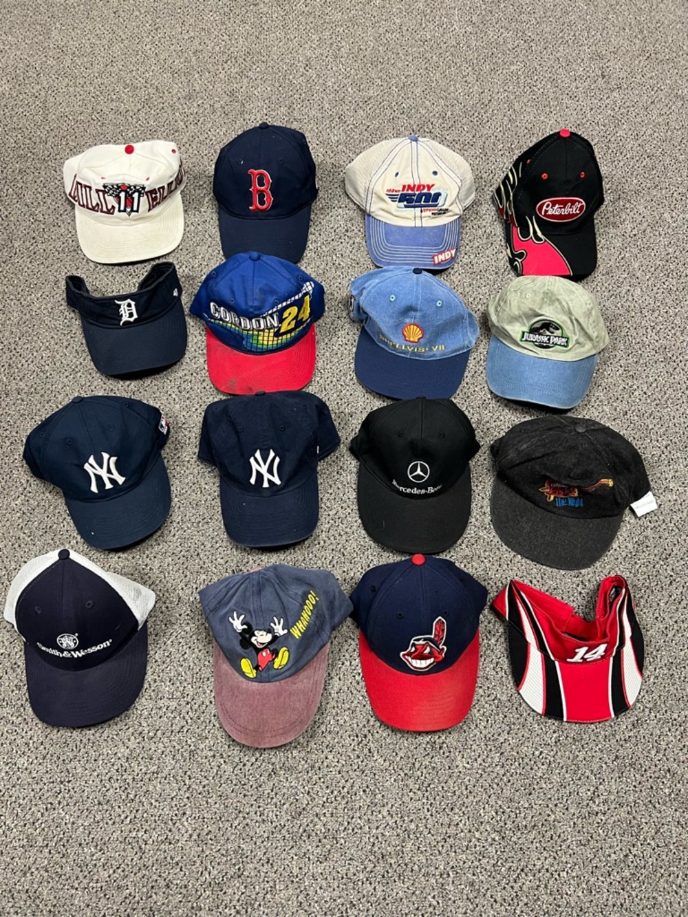 16 Piece Vintage Racing/MLB/ Pop Culture Hat Lot